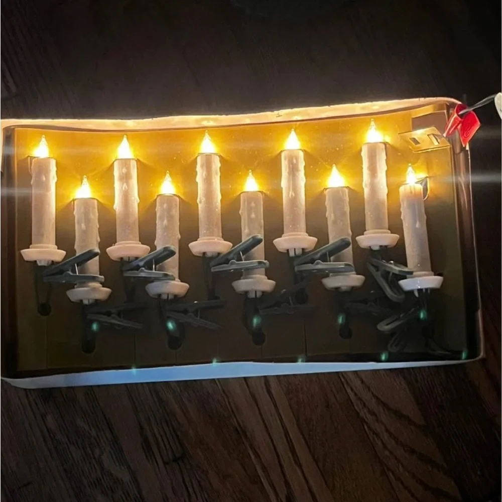 Vintage NOB Christmas Candle Lights Clip On Victorian Silvestri
